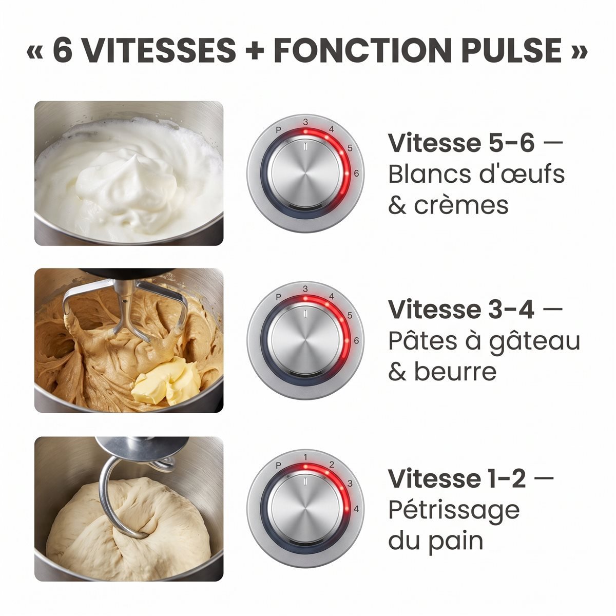 Robot Pâtissier Pro 2000W - vue alternative